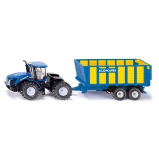 Siku Traktor mit Silagewagen 1:50