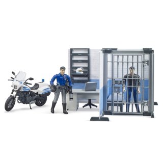 bworld Polizeistation mit Polizeimotorrad